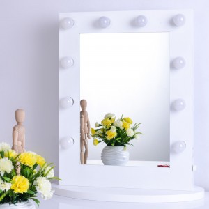 Chende White Vanity Lighted Hollywood Makeup Mirror Dimmable Stage Beauty Mirror 603803571847  322181841641